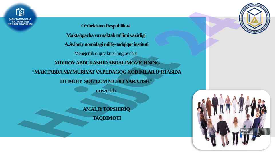 Ijtimoiy sog‘lom muhit yaratish maktabda ta’limda
