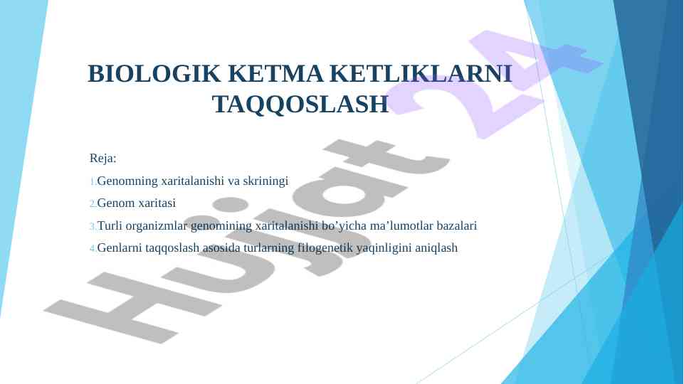 Biologik ketma ketliklarni taqqoslash