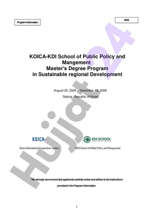Master's program in sustainable regional development