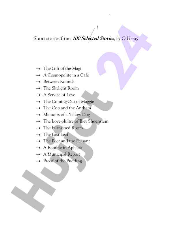 Short stories analysis of o henry's gift of the magi