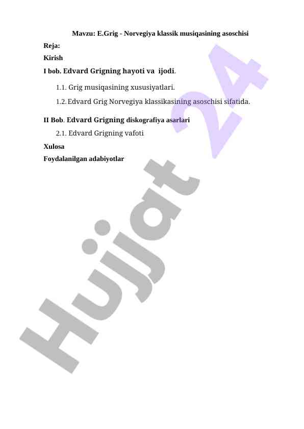 Edvard Grigning Musiqasi Va Hayoti