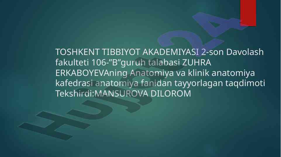 Jigar, me’da osti bezi va yoshga qarab o’zgarishi