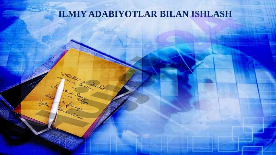 Ilmiy adabiyotlar bilan ishlash qoidalari