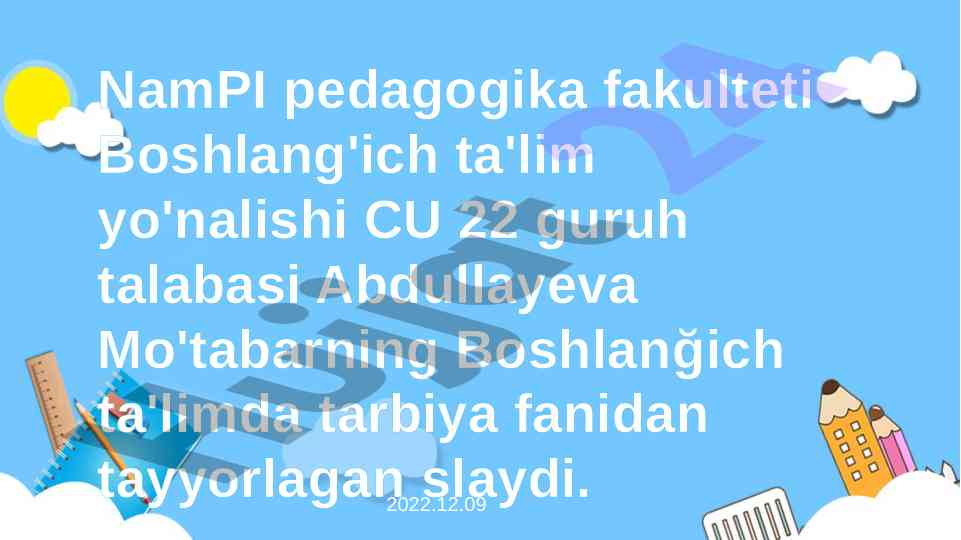 Boshlang'ich ta'limda tarbiya metodlari va vositalari