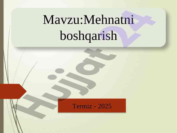 Inson resurslarini boshqarish tushunchasi