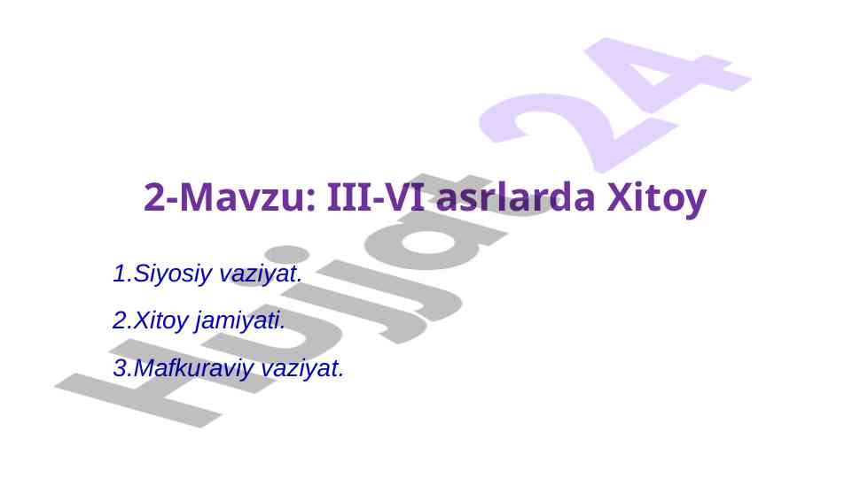 Xitoy tarixida uch podsholik davri