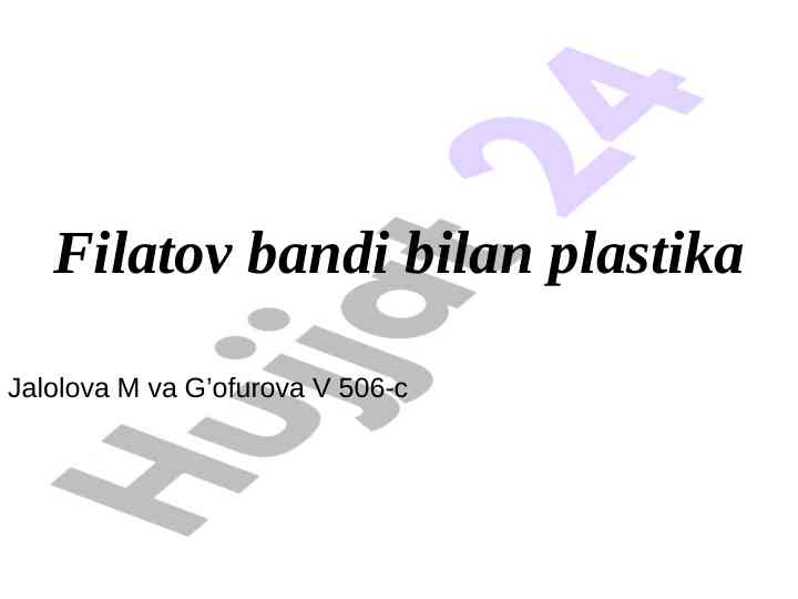 Filatov bandi bilan plastika operatsiyalari tahlili