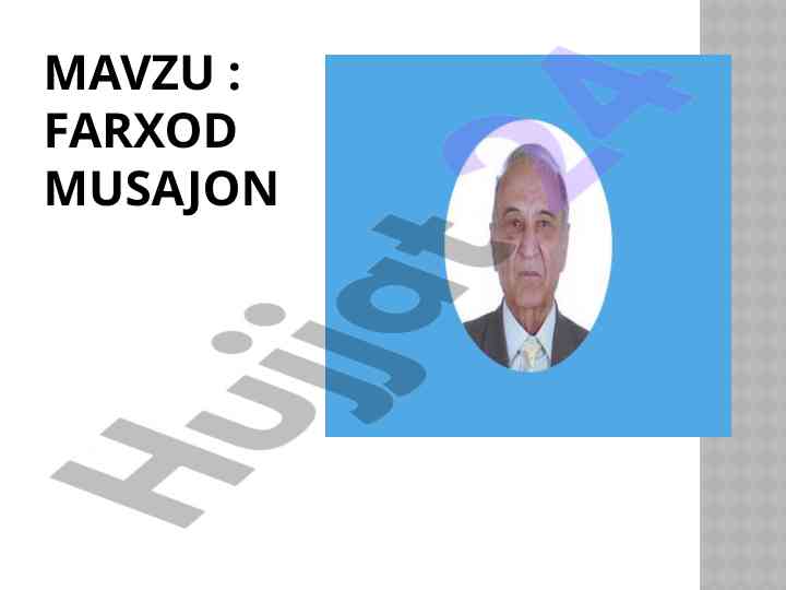 Farhod musajonov: ko‘p qirrali ijodkorning hayoti
