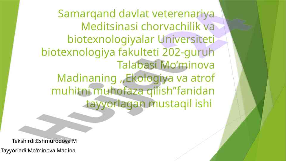 Ekologik jamoaning tur tizim genetik turli tumanligi