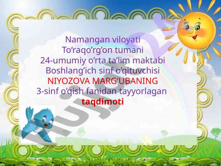 Oq tumshuq jasorati hikoya taqdimoti