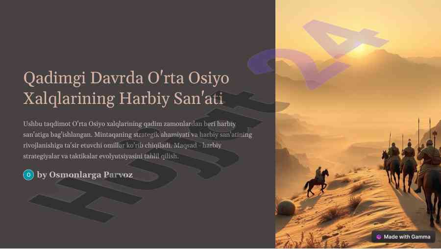 Qadimgi harbiy san'at va strategik tahlil