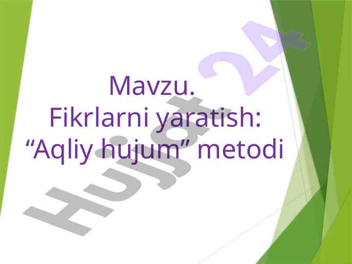Aqliy hujum metodlari va ularning bosqichlari