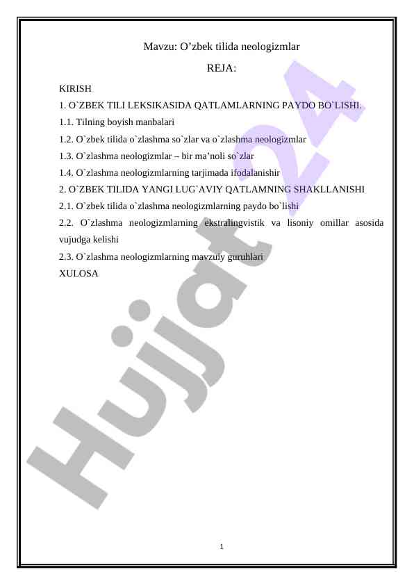 O'zbek Tilida Neologizmlar Tahlili