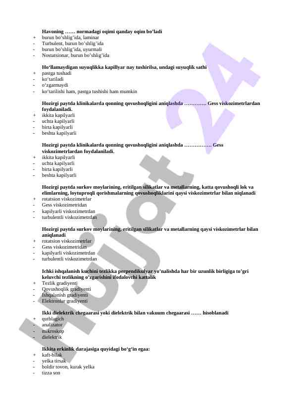 Klinikada viskozimetrlardan foydalanish usullari