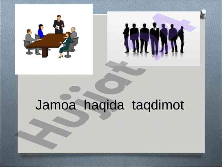 Jamoa tushunchasi va uning ijtimoiy ahmiyati