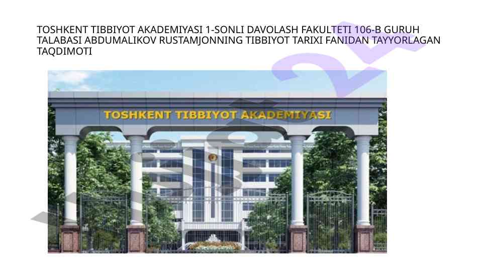 O'zbek xonliklari davrida tibbiyot rivoji