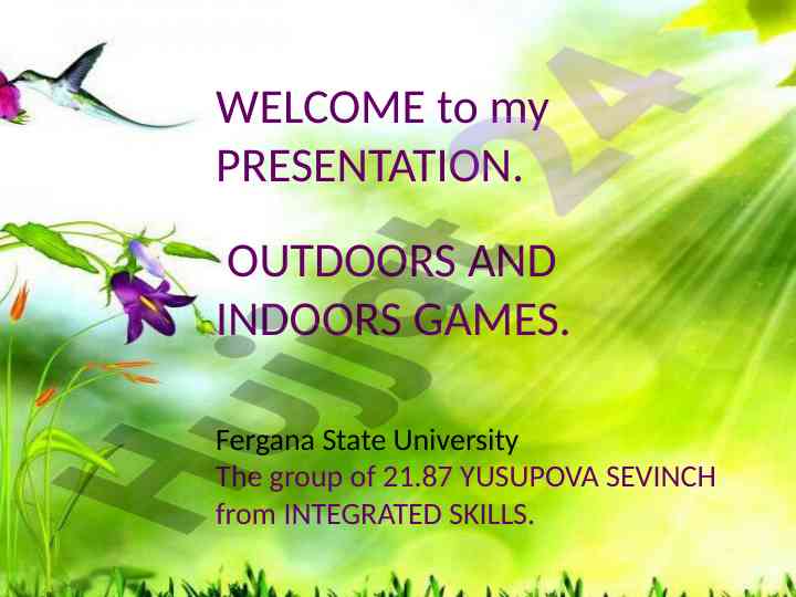 Indoor and outdoor games for child development