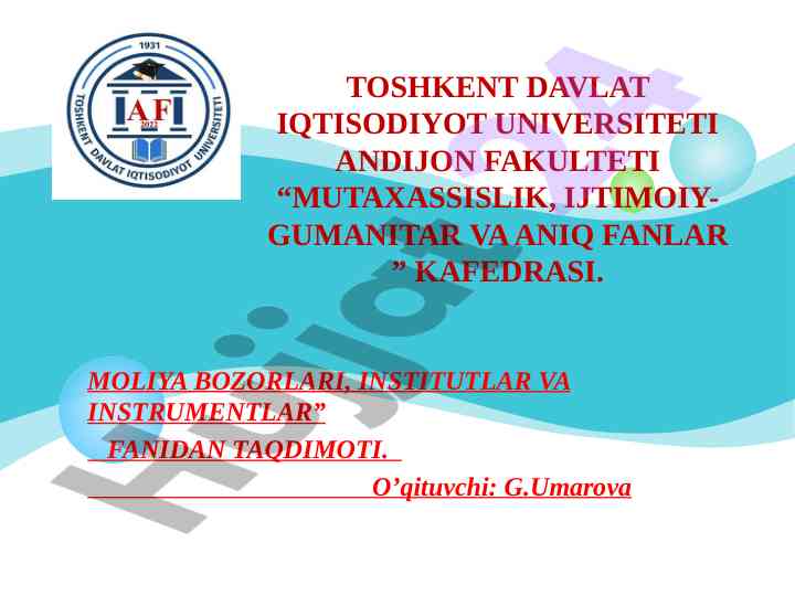 Aksiyalar bozori va uning qo‘llanilish xususiyatlari