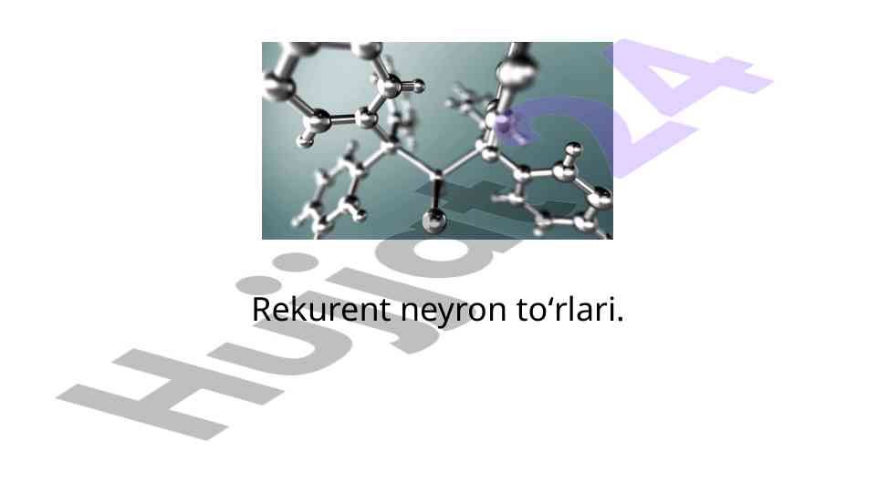 Rekurent neyron to‘rlari va klassifikatsiya masalasi
