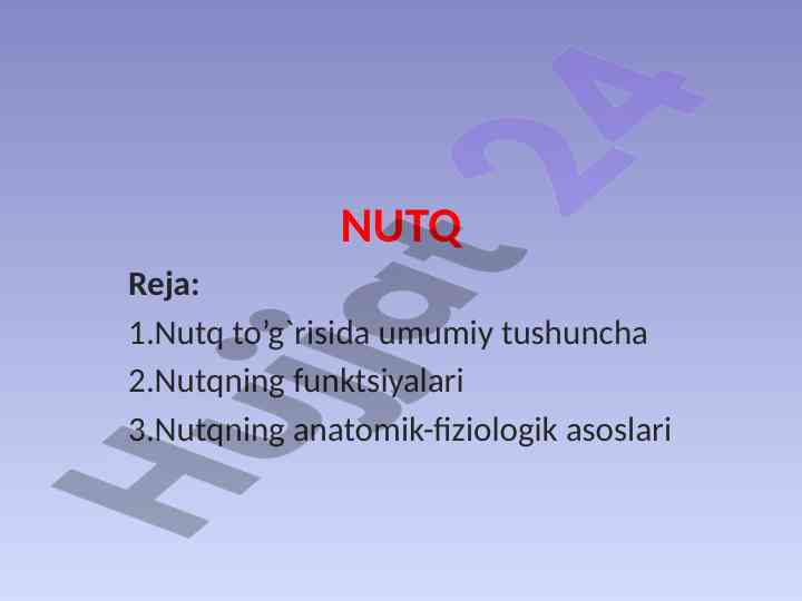 Nutq va uning ijtimoiy ahamiyati