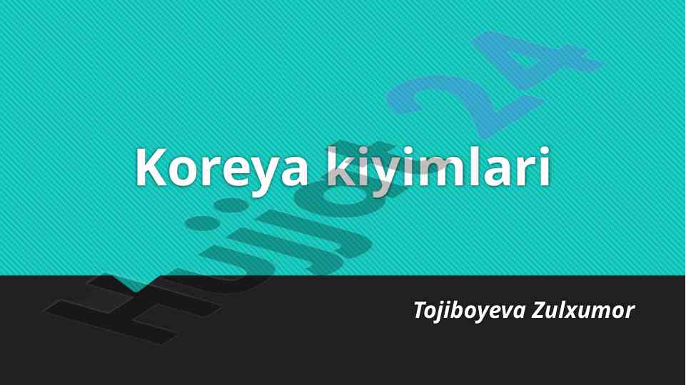 Koreys ayollarining milliy libosi - hanbok