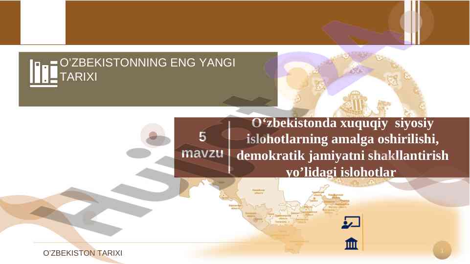 O‘zbekistonda demokratik islohotlar va tarixiy o‘zgarishlar