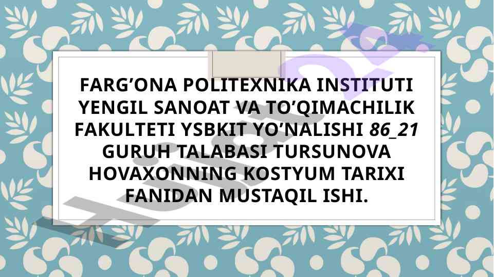 Yevropa kostyum tarixi 1929-1939 yillar orasida