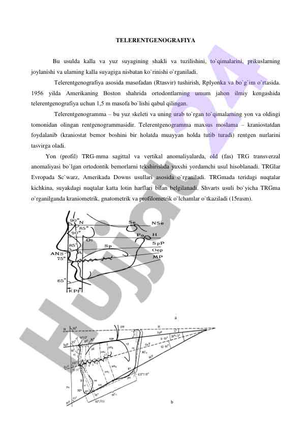 Telerentgenografiya asoslari va amalga oshirish usullari