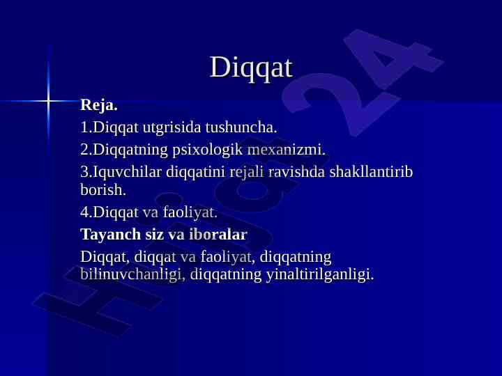 Diqqat psixologiyasi va faoliyatning munosabati