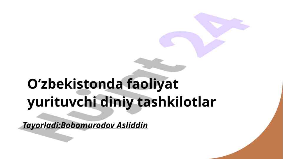 O'zbekistonda diniy tashkilotlarning tarixi va rivojlanishi