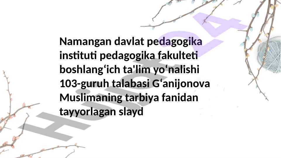 O‘quvchilarni o‘rganish metodikasi haqida slayd