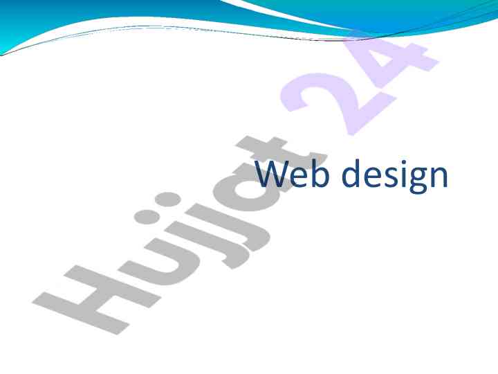 Web dizayn va uning asosiy elemenlari