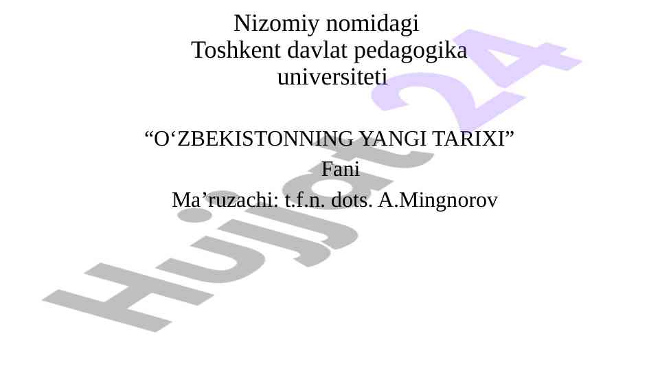 O‘zbekistonda huquqiy islolatlar va demokratik jamiyat