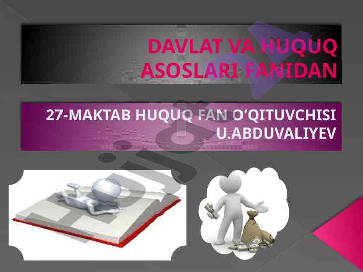 Davlat daromadlari va soliqlar tushunchalari