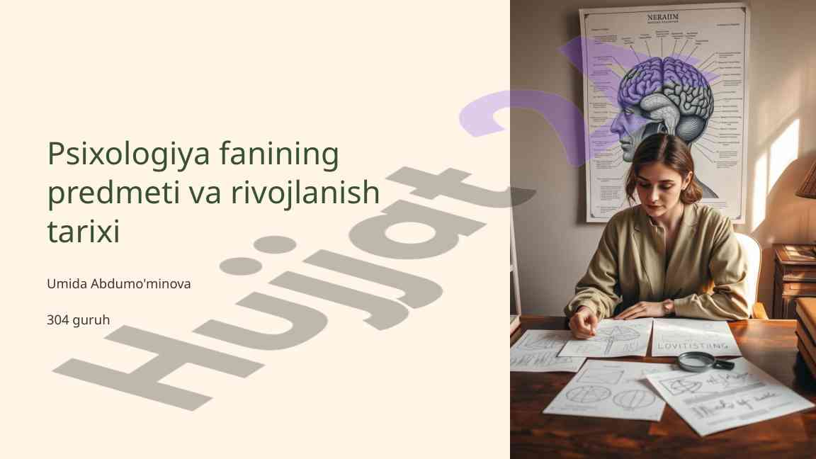 Psixologiya fani rivojlanish tarixi va bosqichlari