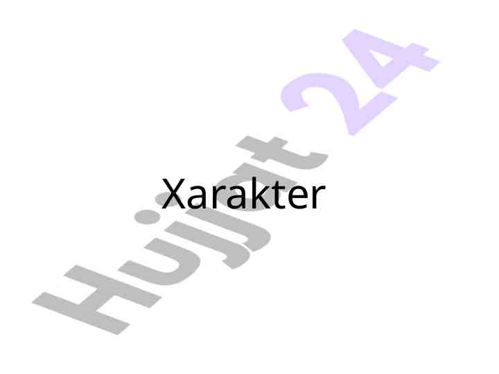 Xarakter psixologiyasida shaxsiy xususiyatlar