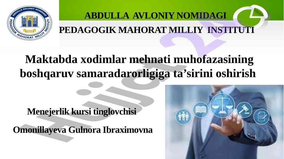 Maktabda xodimlar mehnati muhofazasi tahlili
