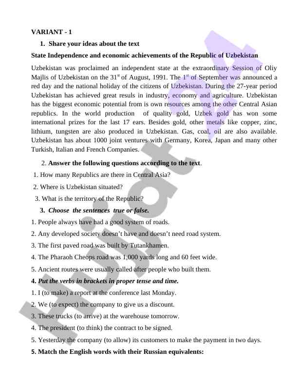 Economic achievements of uzbekistan post-independence