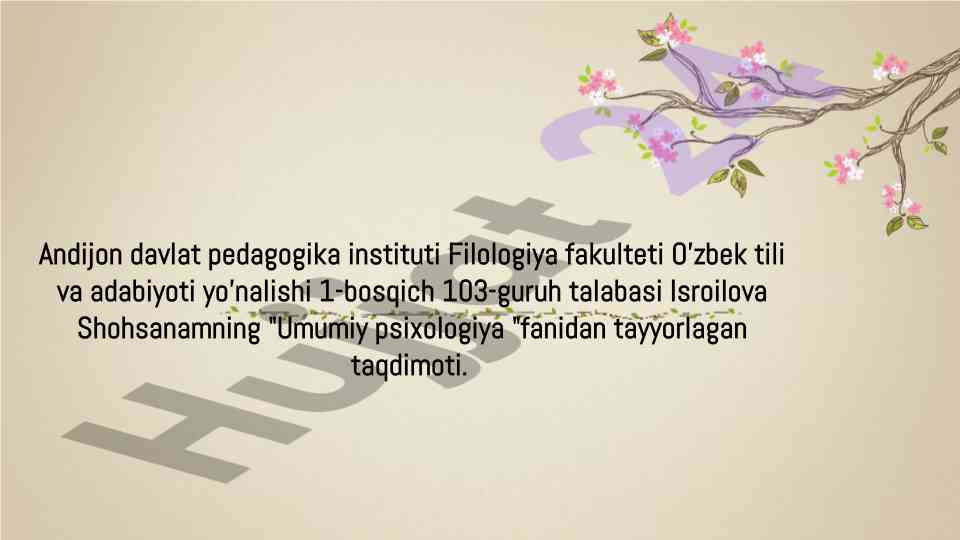 Yoshlar davri psixologiyasi taqdimoti 2023