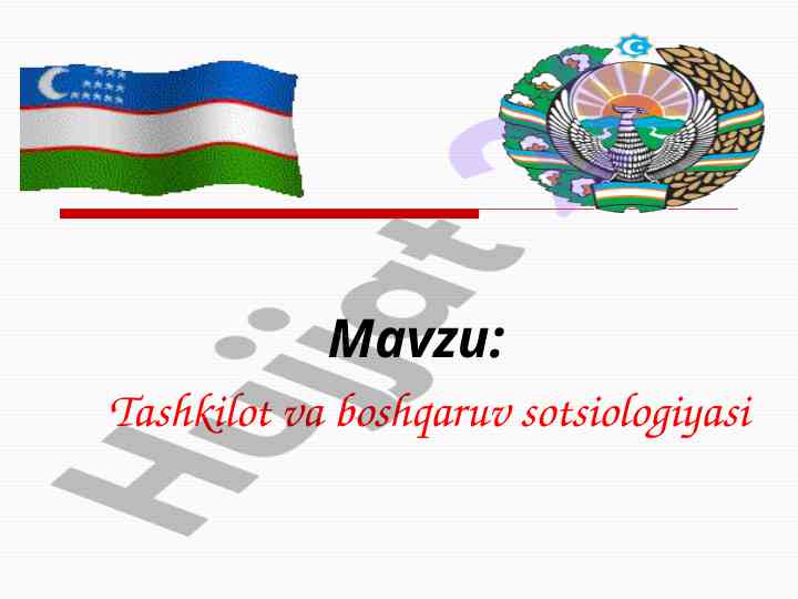 Tashkilot va boshqaruv sotsiologiyasi