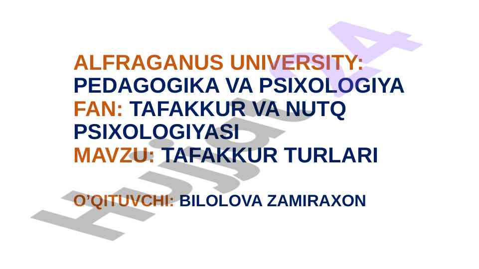 Tafakkur turlari o‘qituvchilar uchun qo‘llanma