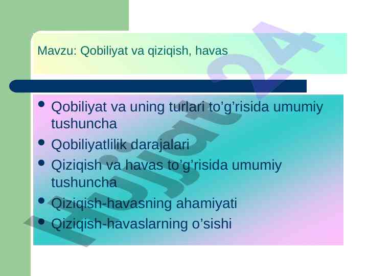 Qobiliyat va qiziqish havasining ahamiyati