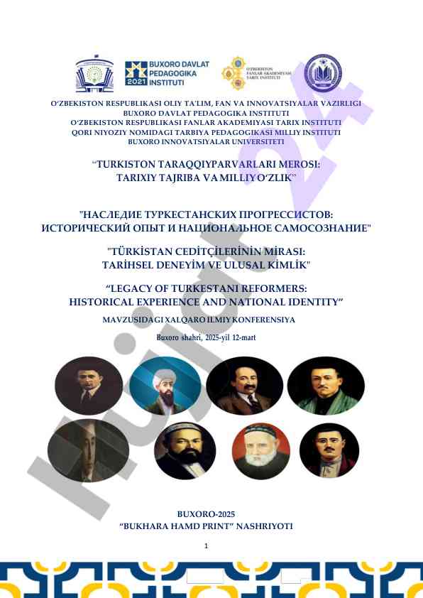 Turkiston tarakkiyparvarlari merosi: tarixi tajriba