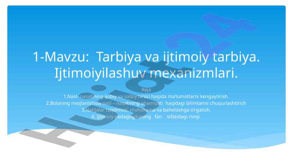 Ijtimoiy tarbiya va ijtimoiy pedagogika asoslari