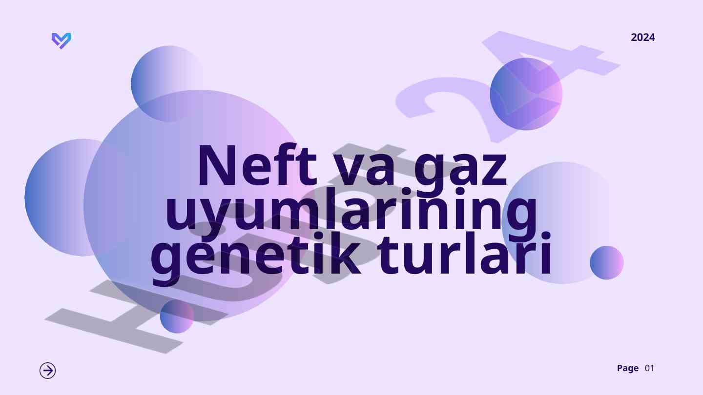 Neft va gaz uyumlarining genetik turlari tahlili