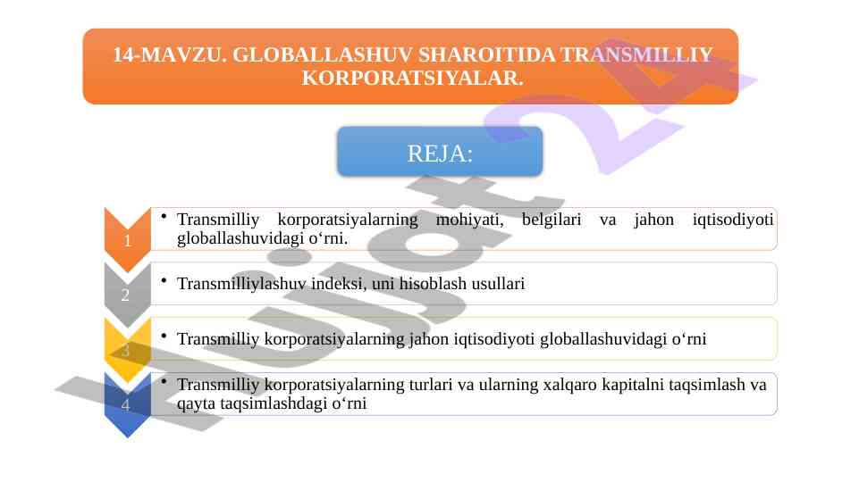 Transmilliy korporatsiyalar va ularning roli
