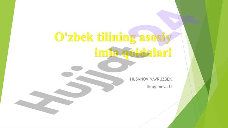 O'zbek tilining asosiy imlo qoidalari tahlili