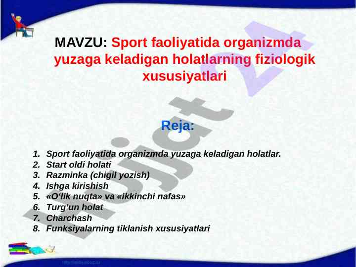 Sport faoliyatida fiziologik xususiyatlar
