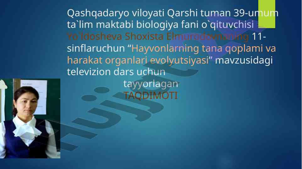 Hayvonlarning tana qoplami va harakat organlari