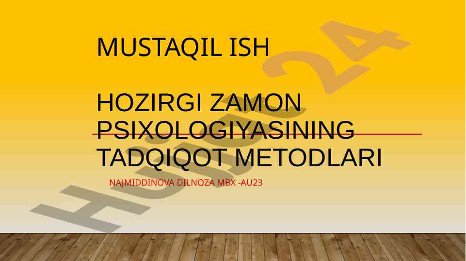 Psixologiyaning tadqiqot metodlari va tamoyillari